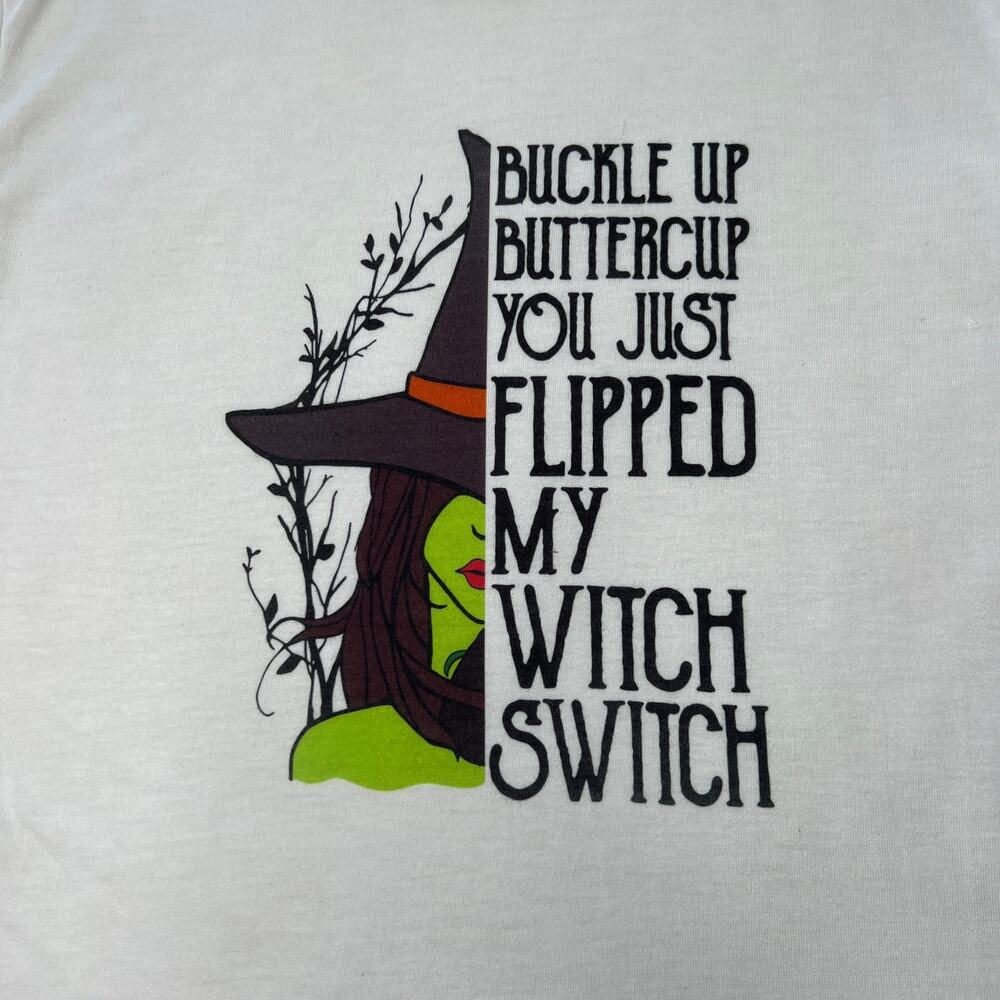 Flipped My Witch Switch White Tee Medium